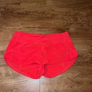 Bright Red Lululemon Athletic Shorts